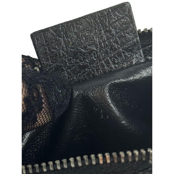 Gucci Vintage Black GG Monogram Micro Mini Horsebit Coin Purse Bag Charm - Picture 6 of 6